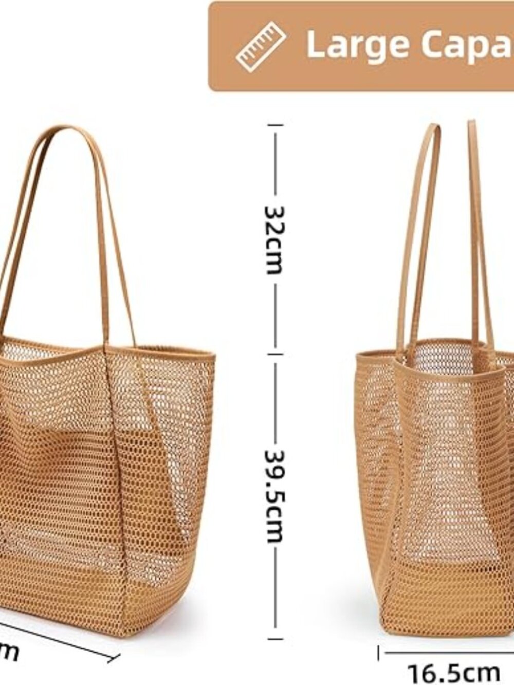 Kalidi Natural Nylon Mesh Beach Tote NWT - Picture 4 of 5